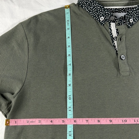 Paper Denim & Cloth L Grey/Green Polo - Picture 11 of 13